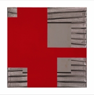 red and grays abstract painting