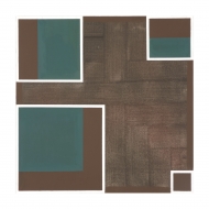 greens browns gray abstract painting