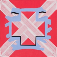 red blue pink gray black abstract painting