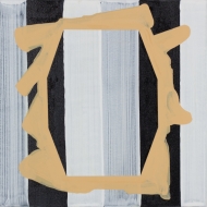 tan grays and black abstract painting