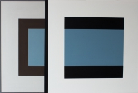gray black blue abstract painting