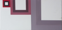 gray and multiple colors abstract painting