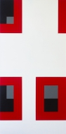 red black gray whiteabstract painting