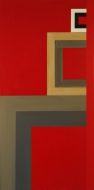 red grays and tan abstract painting