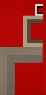 red and grays abstract painting