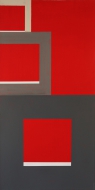 red and grays abstract painting