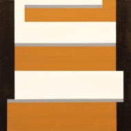 orange black gray beige abstract painting