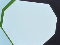 light blue green black abstract painting