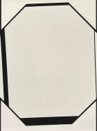 beige black abstract painting