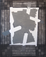 gray black abstract painting