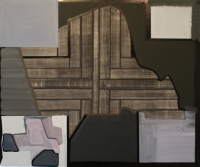 gray black abstract painting