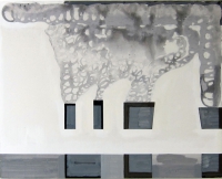 gray black abstract painting