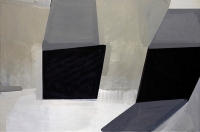 gray black abstract painting